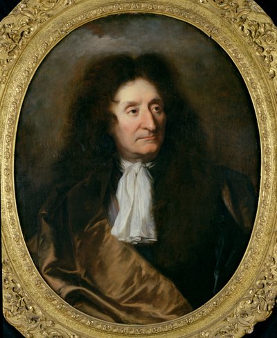 Portret van Jean de La Fontaine (1621-95) door Hyacinthe Francois Rigaud